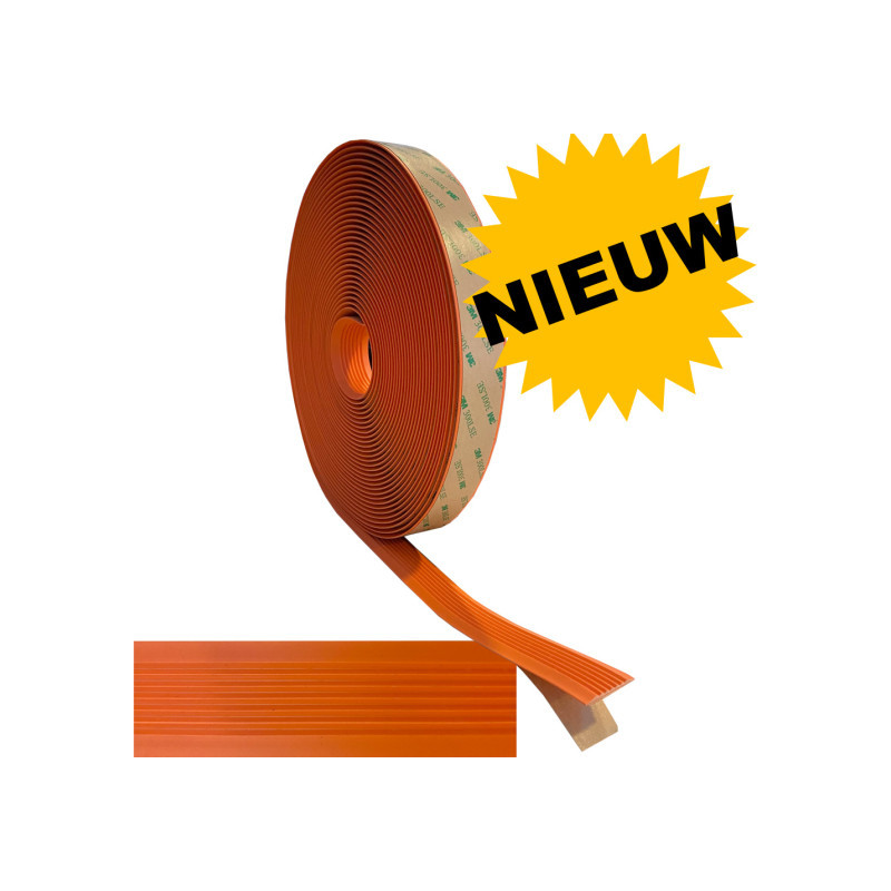 Rutschfester, selbstklebender 3M-Gummistreifen - Orange | 30x3mm | 15 Meter lang