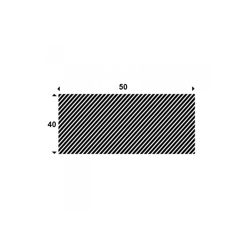 Rechteckige moosgummi schnur | 40 x 50mm